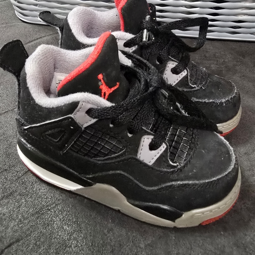 Kids Black and Red Sneakers